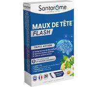 Santarôme Maux De Tête Flash Maux De Tête Ponctuels & Douleurs Cérébrales 20 Comprimés