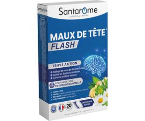 Santarôme Maux De Tête Flash Maux De Tête Ponctuels & Douleurs Cérébrales 20 Comprimés