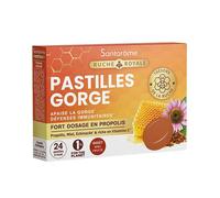 Santarome Pastilles pour Apaiser la Gorge Propolis & Miel 24 pastilles