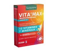 Santarome Phyto - Vita'max Multivitamines Enfant - 12 Vitamines & 7 Minéraux, Acérola - Complément alimentaire Tonus et Vitalité - 30 comprimés