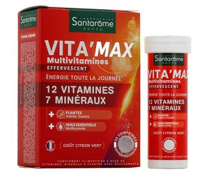 Santarome Phyto Vita'Max Multivitamines Goût Citron Vert 20 Comprimés