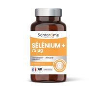 SANTAROME Sélénium 75 µg - Vitamines C, D & E - 60 Gélules - Fait en France | Forme mieux assimilable : L-sélénométhionine - Avec vitamines C, D et E - Contre le stress oxydatif - Immunité - Sans Gluten