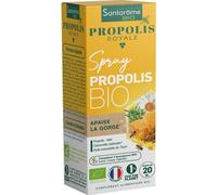 Santarome Bio – Spray Propolis Bio – Apaise la gorge – À base de plantes et propolis – 20 ml