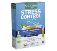 Santarome Stress Control Bio 20 Ampoules - Sommeil - Stress - Pharmacie en ligne LaSante.net