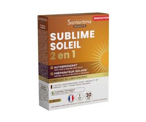 Santarome - Sublime Soleil 2en1 - Complément alimentaire Autobronzant et Préparateur Solaire - Complexe de caroténoïdes - 30 Comprimés - Made In France
