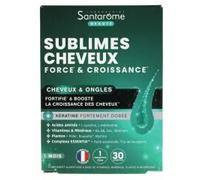Santarome Complément cheveux Sublimes Force & Croissance – Vitamines B6 & B8 – 30 comprimés