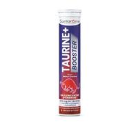 SANTAROME Taurine + Booster - Concentré d'énergie - 20 Comprimés - France | Effervescent goût mûre-cerise : taurine, caféine, guarana, magnésium, vitamines C et B - Idéal sport, études, travail - Vegan