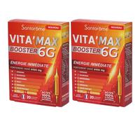 Santarome Vita'Max Booster 6G - Énergie Immédiate Ampoule(S) 2x20 pc(s)