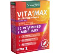 Santarome Vita'Max Sénior 50+ Multivitamines 30 comprimés