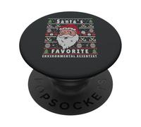 Santas Christmas Ugly Christmas Scientist écologiste PopSockets PopGrip Adhésif
