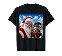 Santa's Coolest Elf Raton Laveur Buddy Noël Aventure d'hiver T-Shirt
