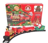 Santa's Express - Jeu de train de Noël de 11,42 x 2,76 pouces | Locomotive électrique avec lumières et musique | Jouet de décoration de Noël ABS | Modèle de locomotives de largeur : arbre, chime