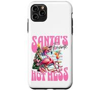 Santa's Favorite Hot Mess Funny Flamingo Christmas Cocktail Coque pour iPhone 11 Pro Max