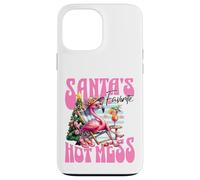 Santa's Favorite Hot Mess Funny Flamingo Christmas Cocktail Coque pour iPhone 13 Pro Max