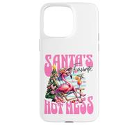 Santa's Favorite Hot Mess Funny Flamingo Christmas Cocktail Coque pour iPhone 15 Pro Max