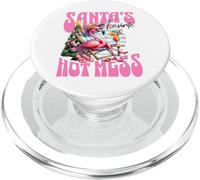 Santa's Favorite Hot Mess Funny Flamingo Christmas Cocktail PopSockets PopGrip pour MagSafe