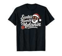 Santa's Favorite Melanin African American Christmas Xmas T-Shirt