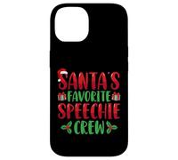 Santa's Favorite Speechie Crew SLP Speech Therapy Christmas Coque pour iPhone 14