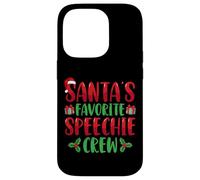 Santa's Favorite Speechie Crew SLP Speech Therapy Christmas Coque pour iPhone 14 Pro