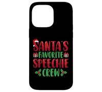 Santa's Favorite Speechie Crew SLP Speech Therapy Christmas Coque pour iPhone 14 Pro Max