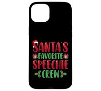 Santa's Favorite Speechie Crew SLP Speech Therapy Christmas Coque pour iPhone 15 Plus