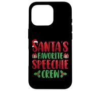 Santa's Favorite Speechie Crew SLP Speech Therapy Christmas Coque pour iPhone 16 Pro