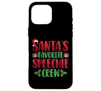 Santa's Favorite Speechie Crew SLP Speech Therapy Christmas Coque pour iPhone 16 Pro Max