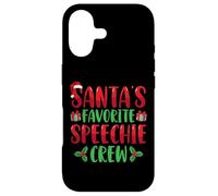 Santa's Favorite Speechie Crew SLP Speech Therapy Christmas Coque pour iPhone 17