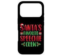 Santa's Favorite Speechie Crew SLP Speech Therapy Christmas Coque pour iPhone 17 Pro