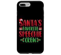 Santa's Favorite Speechie Crew SLP Speech Therapy Christmas Coque pour iPhone 7 Plus/8 Plus