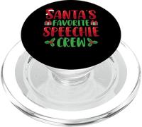 Santa's Favorite Speechie Crew SLP Speech Therapy Christmas PopSockets PopGrip pour MagSafe