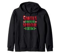 Santa's Favorite Speechie Crew SLP Speech Therapy Christmas Sweat à Capuche