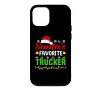 Santa's Favorite Trucker Funny Christmas Trucker Xmas Coque pour iPhone 12/12 Pro