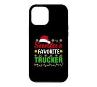 Santa's Favorite Trucker Funny Christmas Trucker Xmas Coque pour iPhone 12 Pro Max