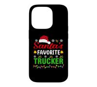 Santa's Favorite Trucker Funny Christmas Trucker Xmas Coque pour iPhone 14 Pro