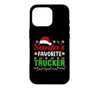 Santa's Favorite Trucker Funny Christmas Trucker Xmas Coque pour iPhone 16 Pro