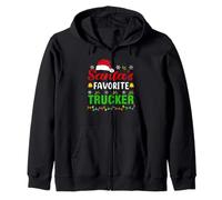 Santa's Favorite Trucker Funny Christmas Trucker Xmas Sweat à Capuche