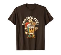 Santa's Fuel Funny Christmas Coffee Pun Xmas T-Shirt