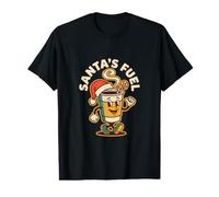 Santa's Fuel Funny Christmas Coffee Pun Xmas T-Shirt Graphique avec Valeur