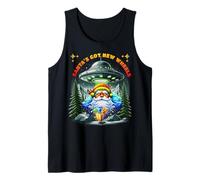 Santa's Got New Wheels Alien UFO Holiday Humour Sci-Fi Xmas Débardeur