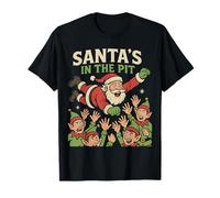 Santa's in The Mosh Pit Emo Christmas Music Lover Sad Gothic T-Shirt