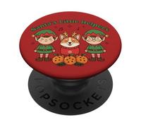 Santa's Little Helpers Elfes de Noël pour Chien Corgi PopSockets PopGrip Adhésif