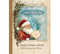 Santa's Magic List Vintage Christmas Journal for Junk journal, scrapbooking, card making, paper craft projects