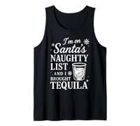 Santa's Naughty List Funny Tequila Christmas Drinking Débardeur