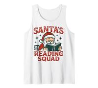 Santa's Reading Squad Festive Book Lover Holiday Men Women Débardeur