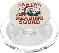 Santa's Reading Squad Festive Book Lover Holiday Men Women PopSockets PopGrip pour MagSafe