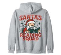Santa's Reading Squad Festive Book Lover Holiday Men Women Sweat à Capuche