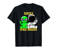 Santa's Space Invader Funny Alien. T-Shirt Astronaute Peace T-Shirt