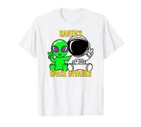 Santa's Space Invader Funny Alien. T-Shirt Astronaute Peace T-Shirt Graphique avec Valeur