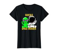 Santa's Space Invader Funny Alien. T-Shirt Astronaute Peace T-Shirt Graphique avec Valeur